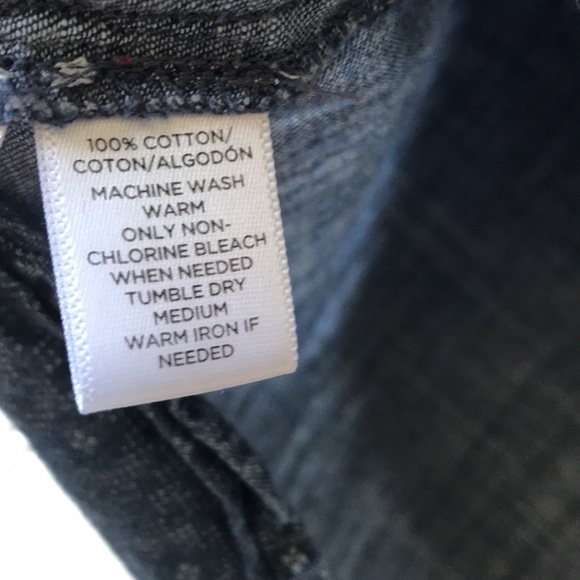 Loft blue button up shirt printed white - Picture 3 of 9